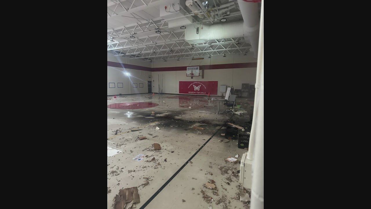 School in Gary, Ind., heavily damaged by severe storms that rolled through Chicagoland on Wednesday