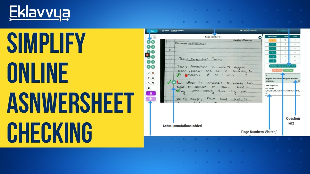 Evaluate Answer sheets Easily and Efficiently | Eklavvya