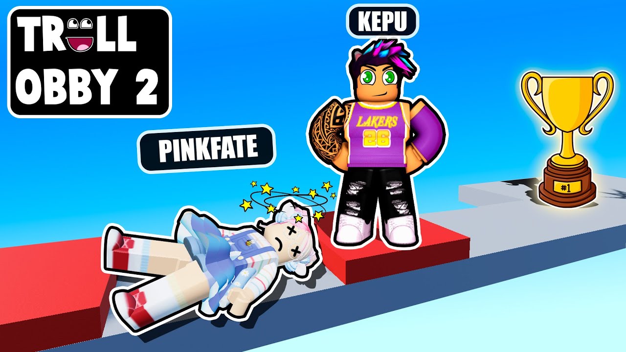 RETO EXTREMO en TROLL OBBY de ROBLOX con PINKFATE 🌟 ¡¿Lograremos superarlo juntos?