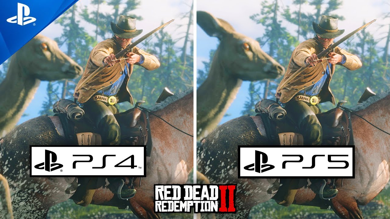 Red Dead Redemption 2 PS4 VS PS5 Graphics Comparison Gameplay/4K/PlayStation 5 VS PlayStation 4
