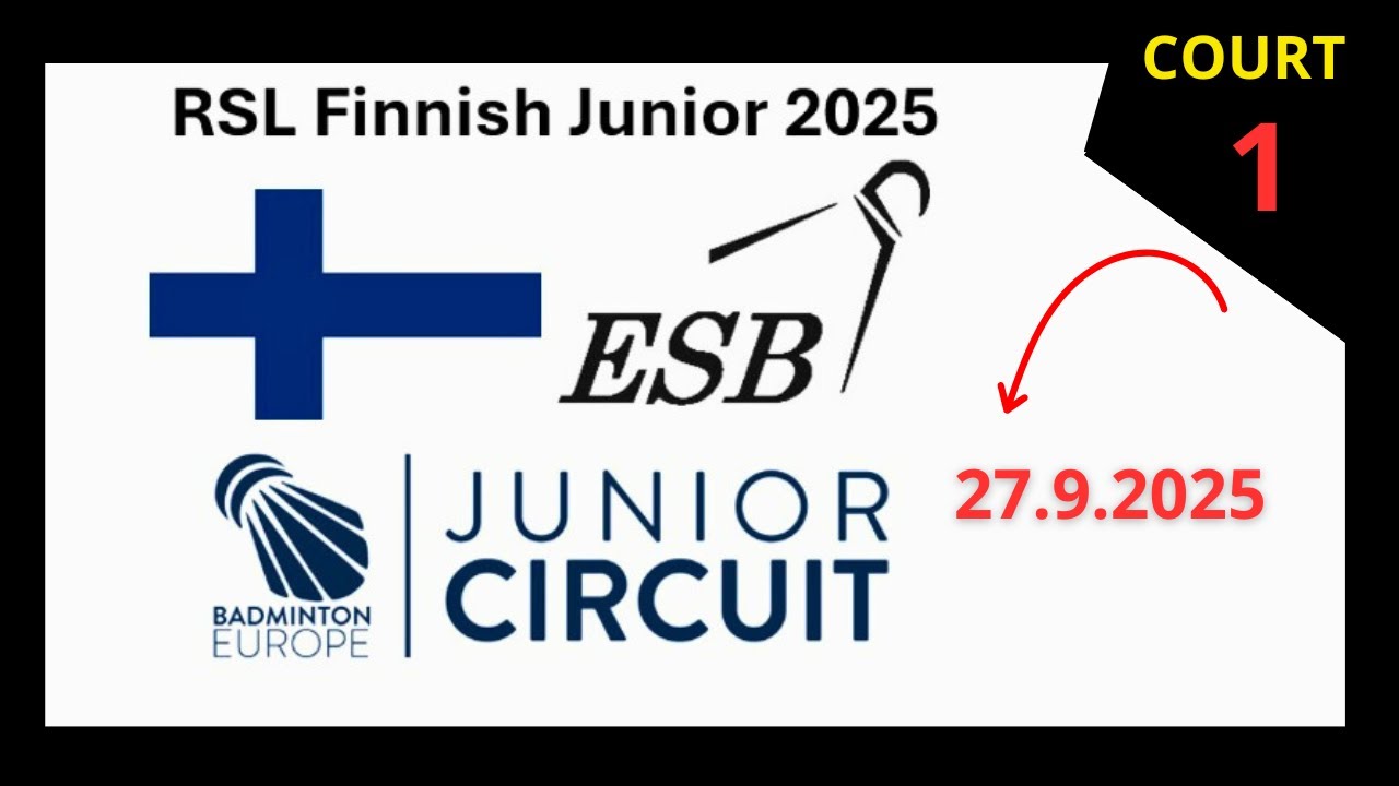 Court 1 | RSL Finnish U17 Open 2025 Round of 32-QF