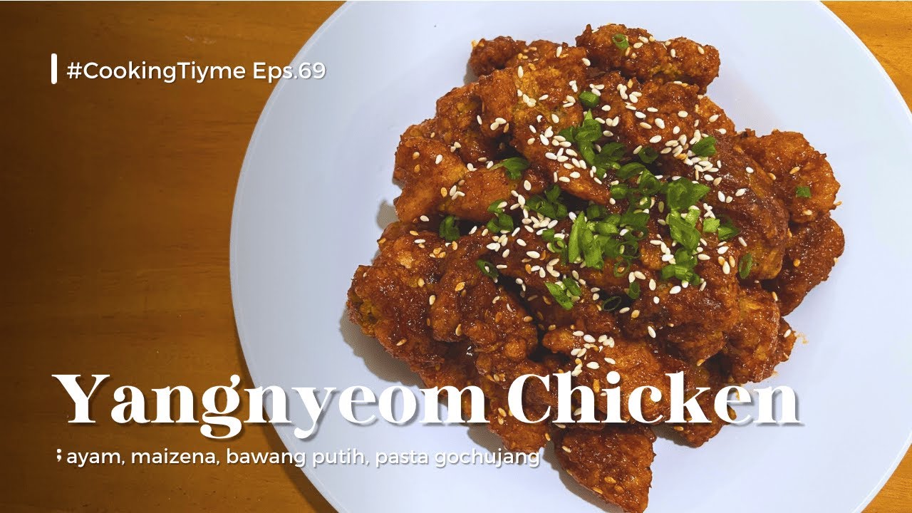 KOREAN SPICY FRIED CHICKEN | Ayam goreng saus Korea, menu makan siang mode liburan di rumah aja