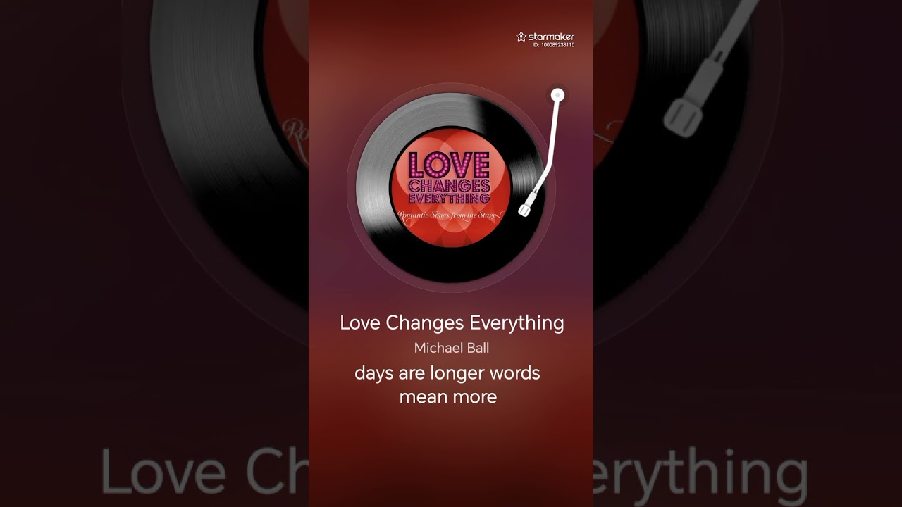 Cover of love Changes everything original singer OBE Michael Ball 