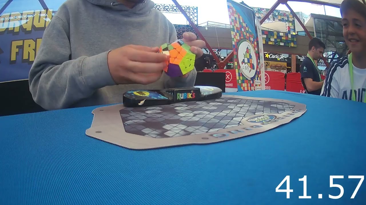 Megaminx 46.85 NR Average and 38.76 NR Single