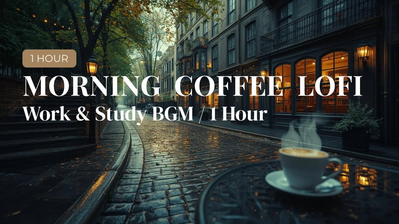 Rainy Coffee Street ☕ LoFi Jazz Piano, Sax & Synth BGM