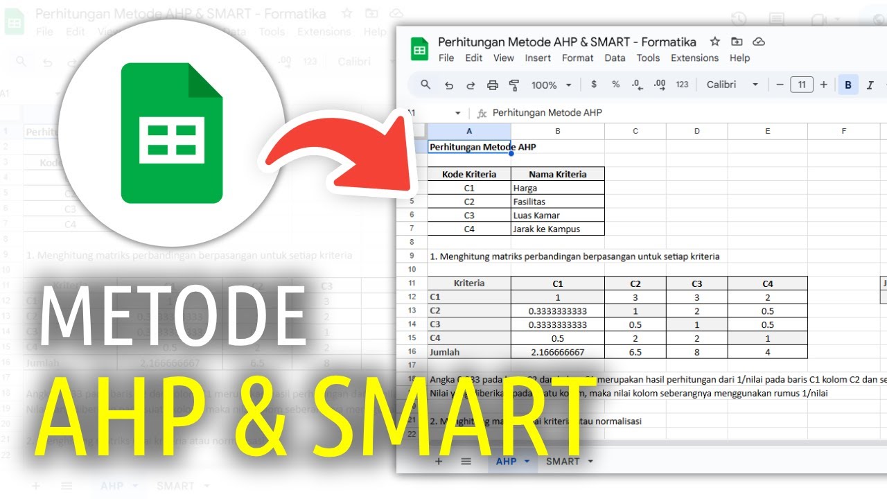 Perhitungan Metode AHP dan SMART
