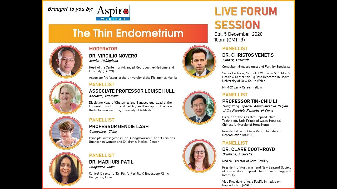 (ASPIRE Webinar) The Thin Endometrium | PANEL DISCUSSION