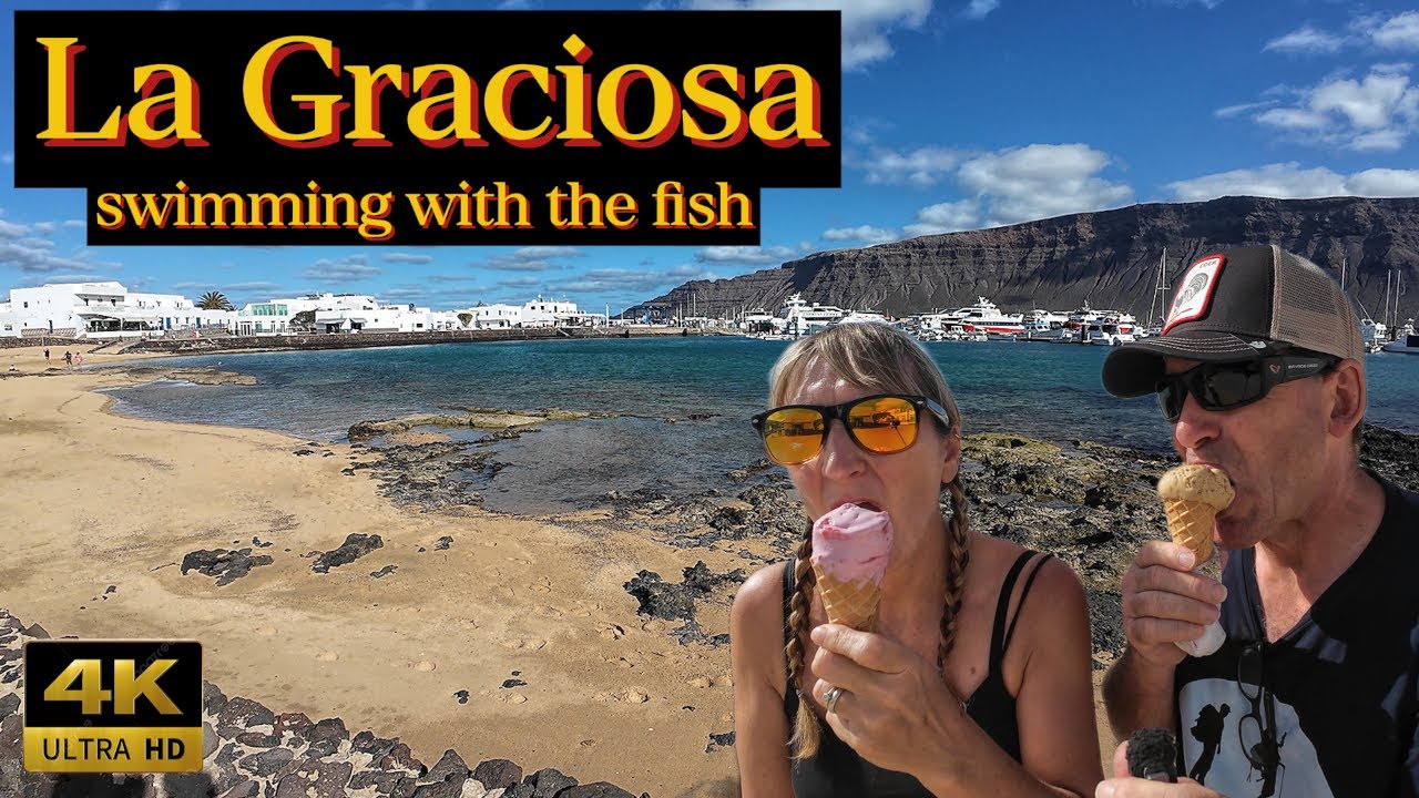 La Graciosa SWIMMING with the FISH on this PERFECT island