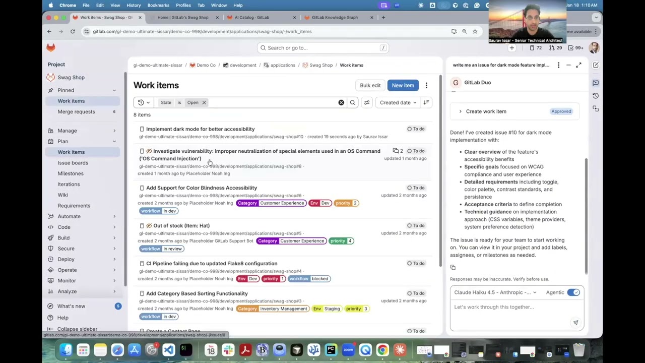GitLab Duo Agent Platform Demo by Saurav
