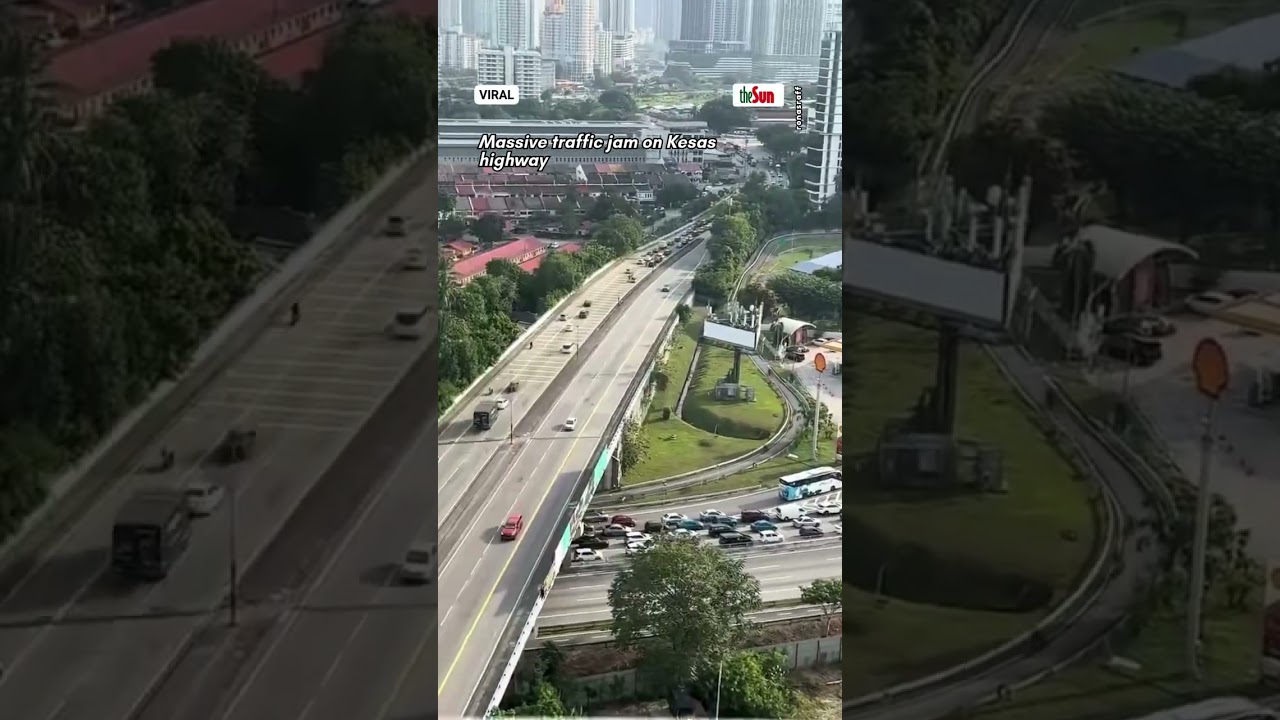 Massive traffic jam on Kesas highway