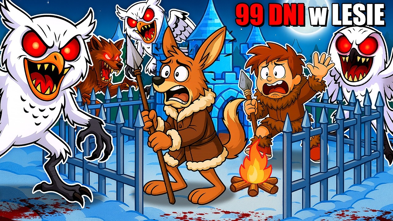 ZBUDOWALIŚMY BAZĘ W ZIMOWYM BIOMIE I PRZETRWALIŚMY 100 DNI W LESIE w Roblox!