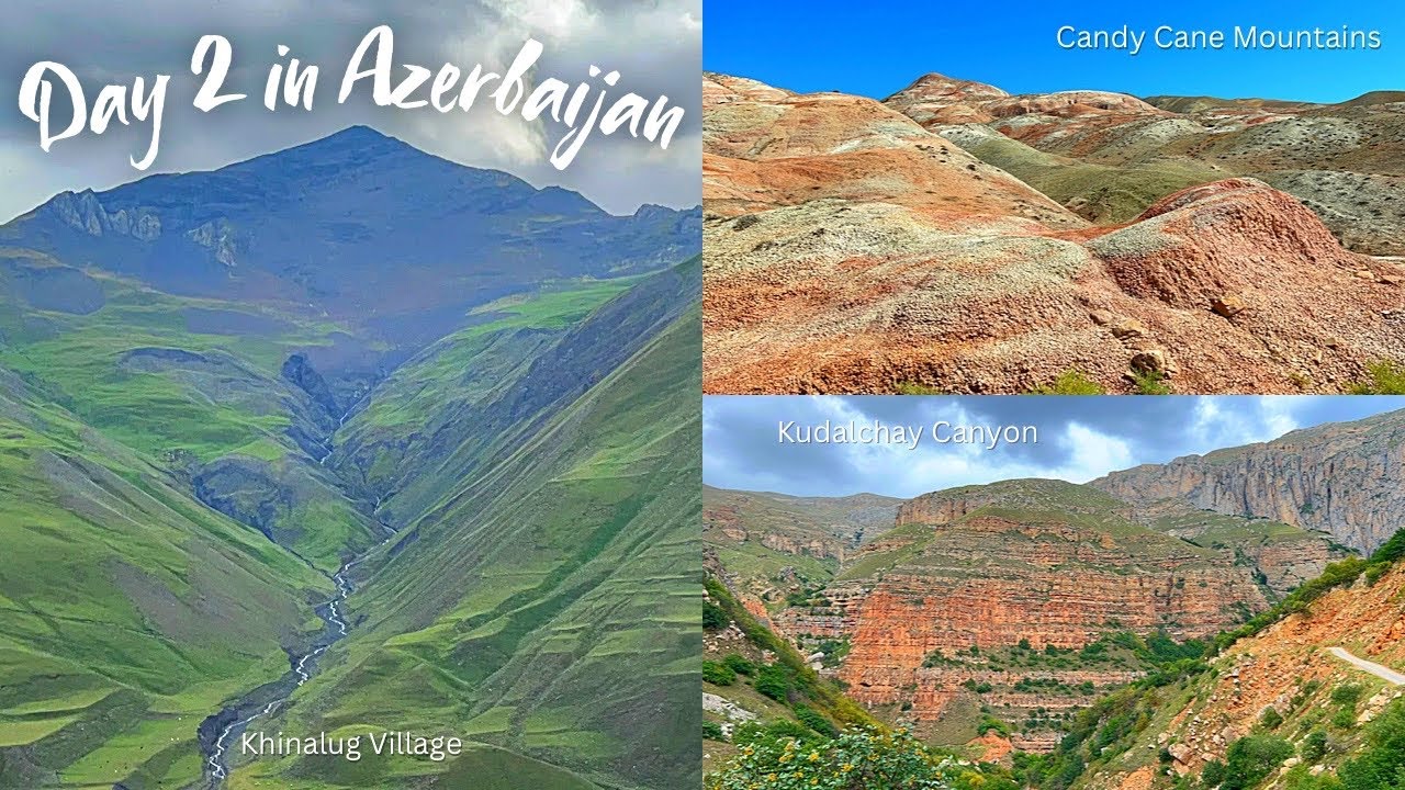 Day 2 in Azerbaijan | Candy Cane mountains | Forest Gachresh | Gudiyalchay Canyon | Khinaliq Village