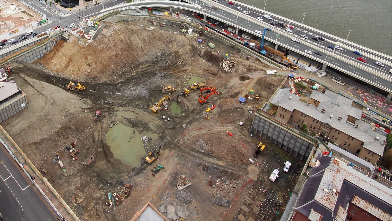 Queen's Wharf Construction Timelapse July 2019