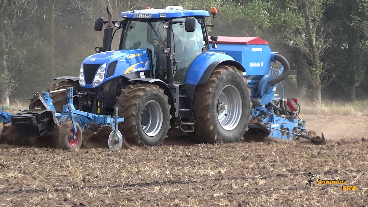 Aussaat 2013 New holland T7030, Lemken Solitär 9 [HD]