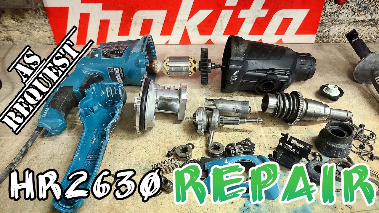 Full repair video of dismantling and repairing a Makita HR2630 SDS+ drill, as Requested.