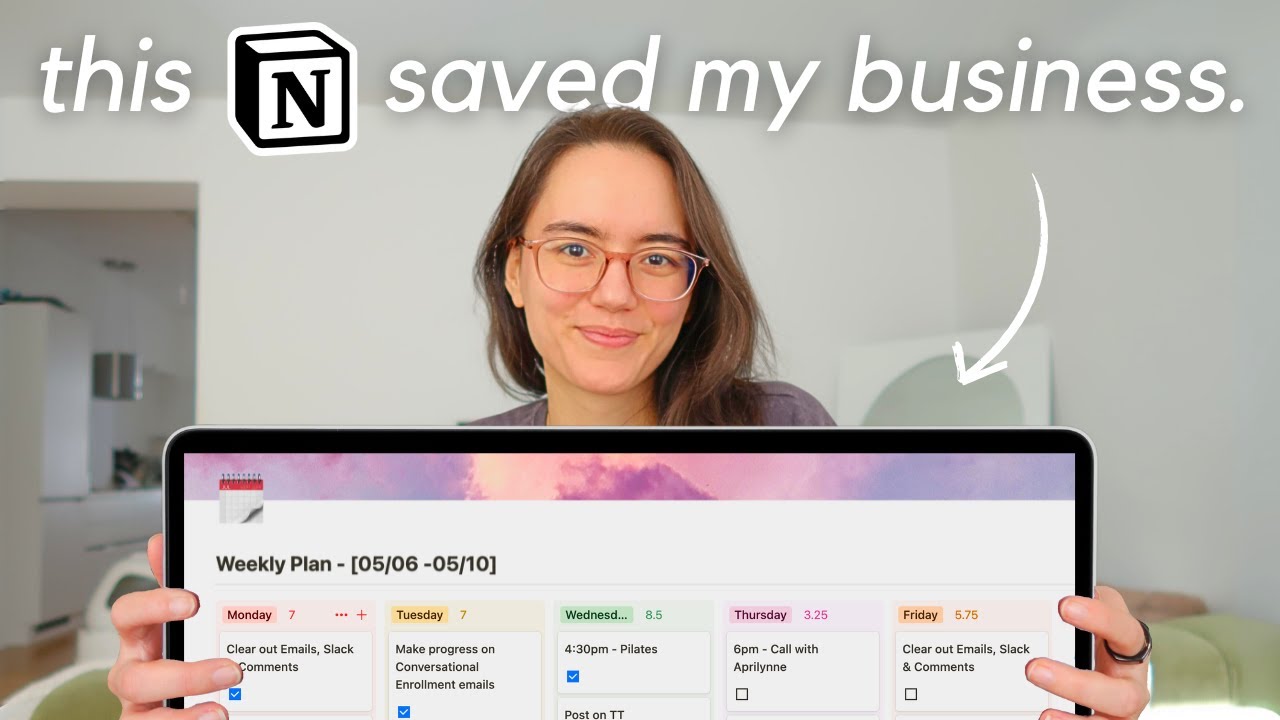 how I plan my entire week in 10 mins (as a small business owner + free template!)