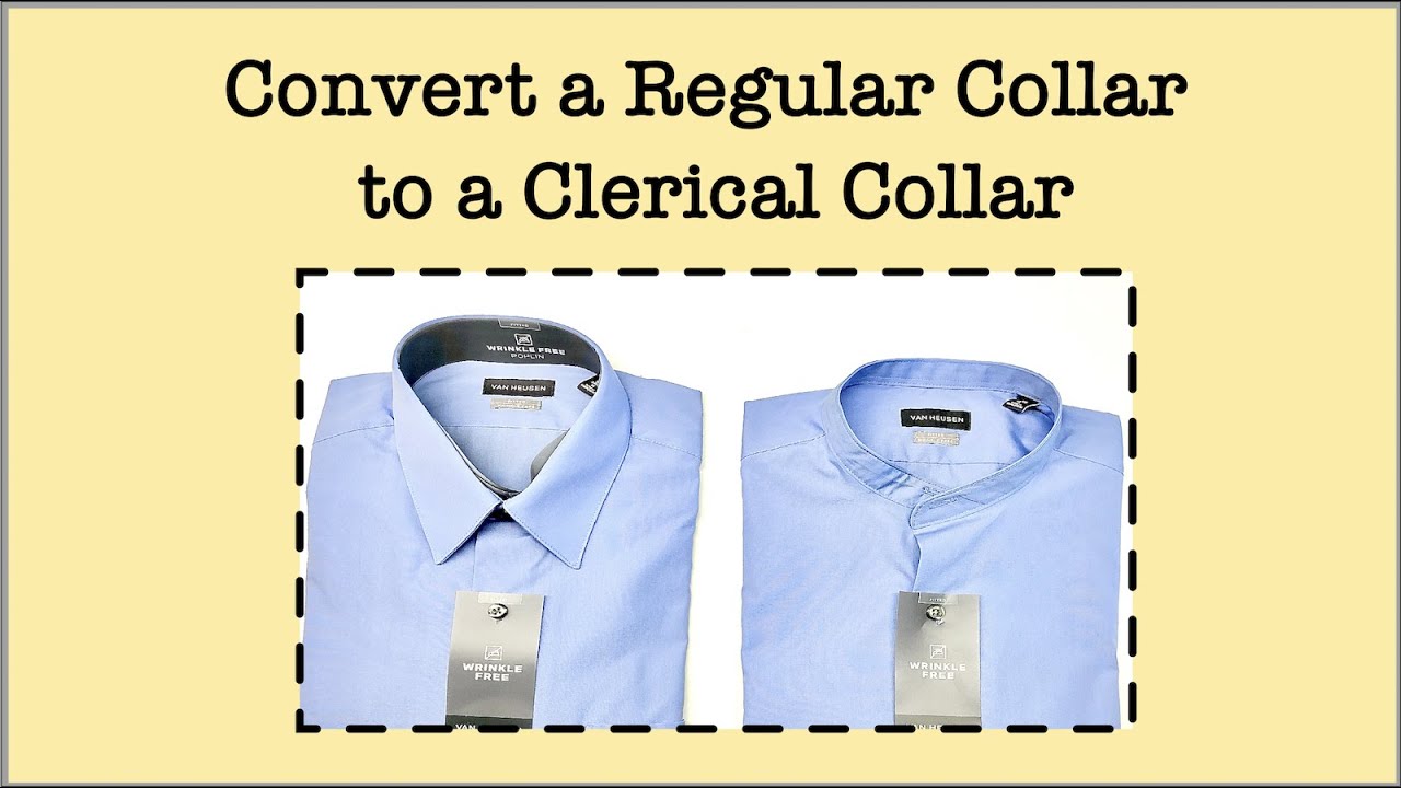 Convert Regular Shirt to a Clerical Collar shirt - Priest Collar - Clergy Collar