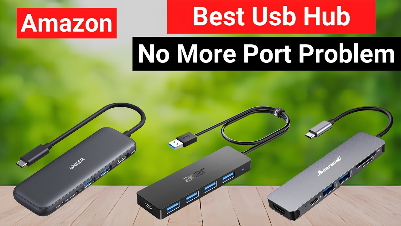 Top 5 Best USB Hubs 2026 | For Laptop, MacBook & PC on Amazon