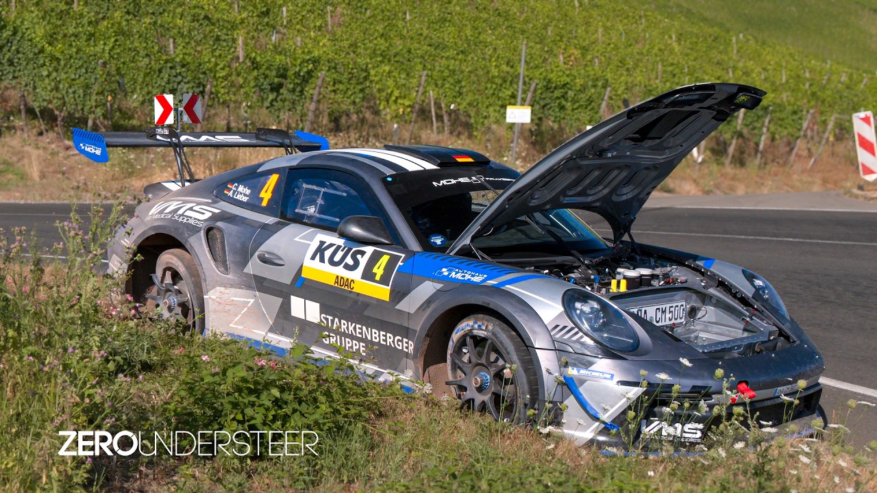 Porsche GT Rally Crash, mistakes & show WRC Germany vineyard stages | Rallye Mittelrhein 2026
