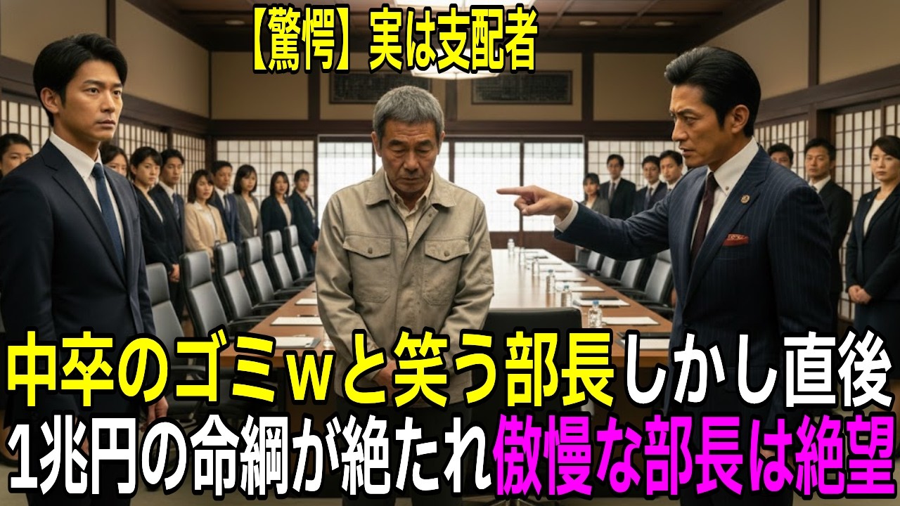 【スカッと】「中卒の分際で生意気なんだよｗ」ハーバード卒部長に解雇された俺。翌日、1兆円契約が全停止し部長絶望【シニア】