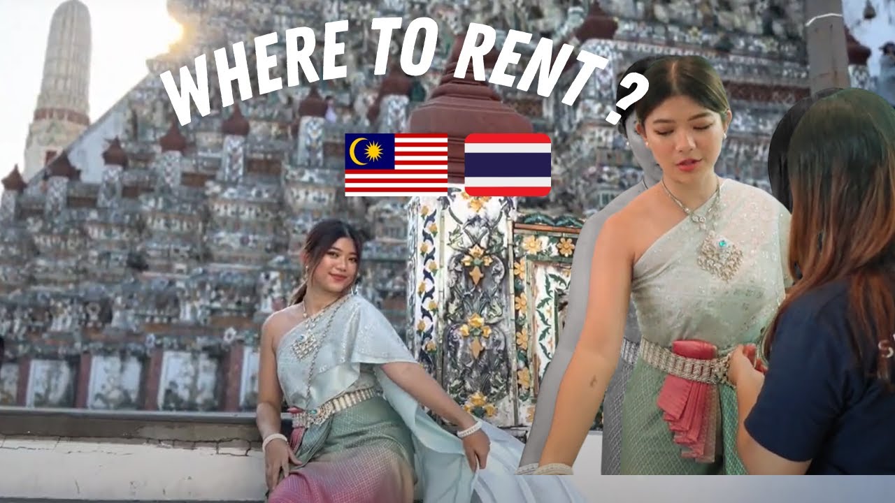 Malaysian trying traditional Thai costume rental in Bangkok |  things to do in Bangkok Thailand