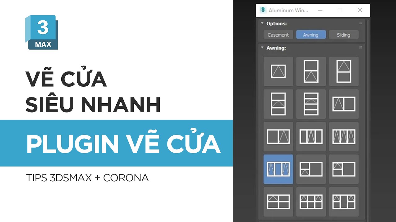 Aluminum Window Generator v2.0 -  Vẽ Cửa Siêu Nhanh Trong 3ds Max