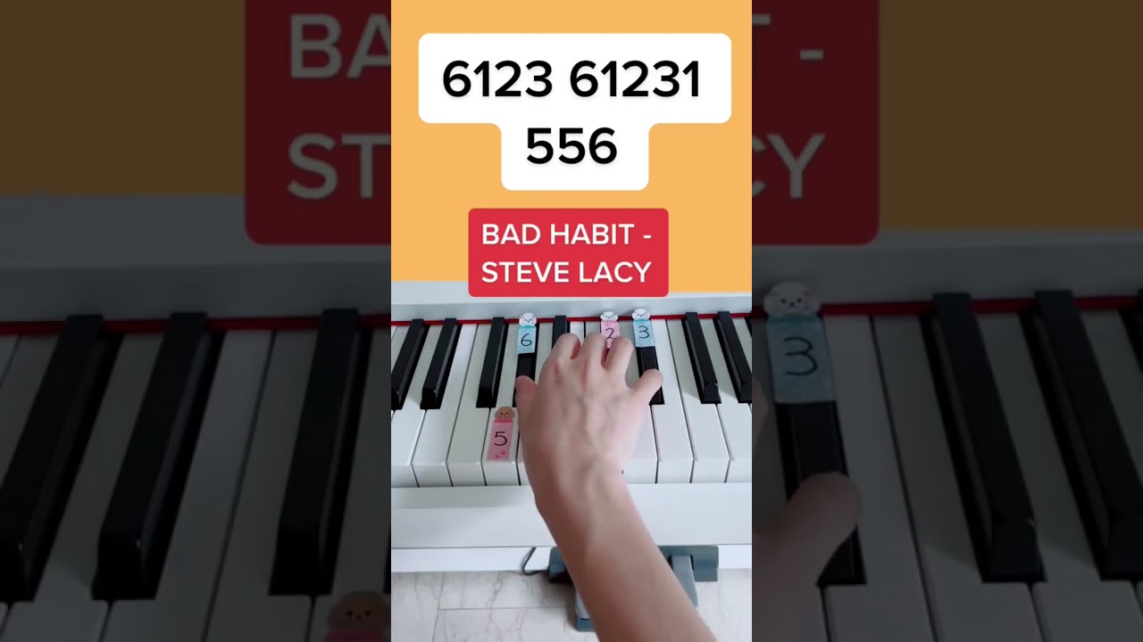 Bad Habit - Steve Lacy (Piano Tutorial) #badhabit #stevelacy #easypianotutorial #pianobeginner