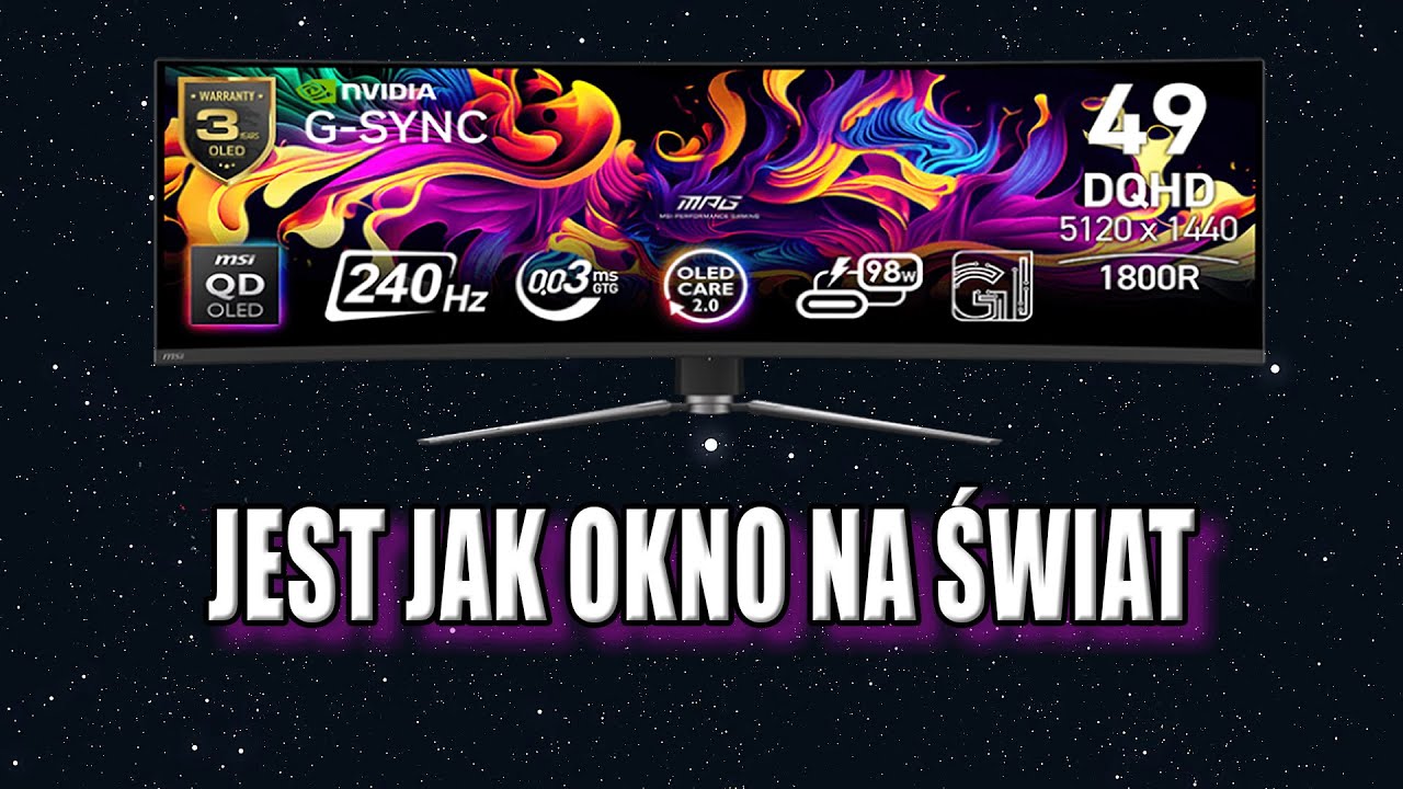 Ultra panorama na OLED - MSI 491CQPX QD-OLED - test i recenzja