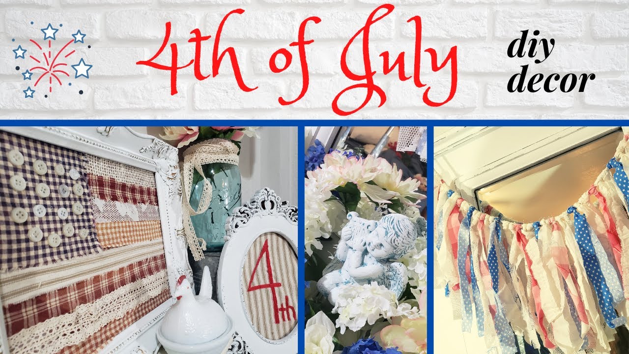 4TH OF JULY DIY DECOR | PATRIOTIC DIYS | ROMANTIC 4TH OF JULY DECOR | HANDMADE CRAFTS