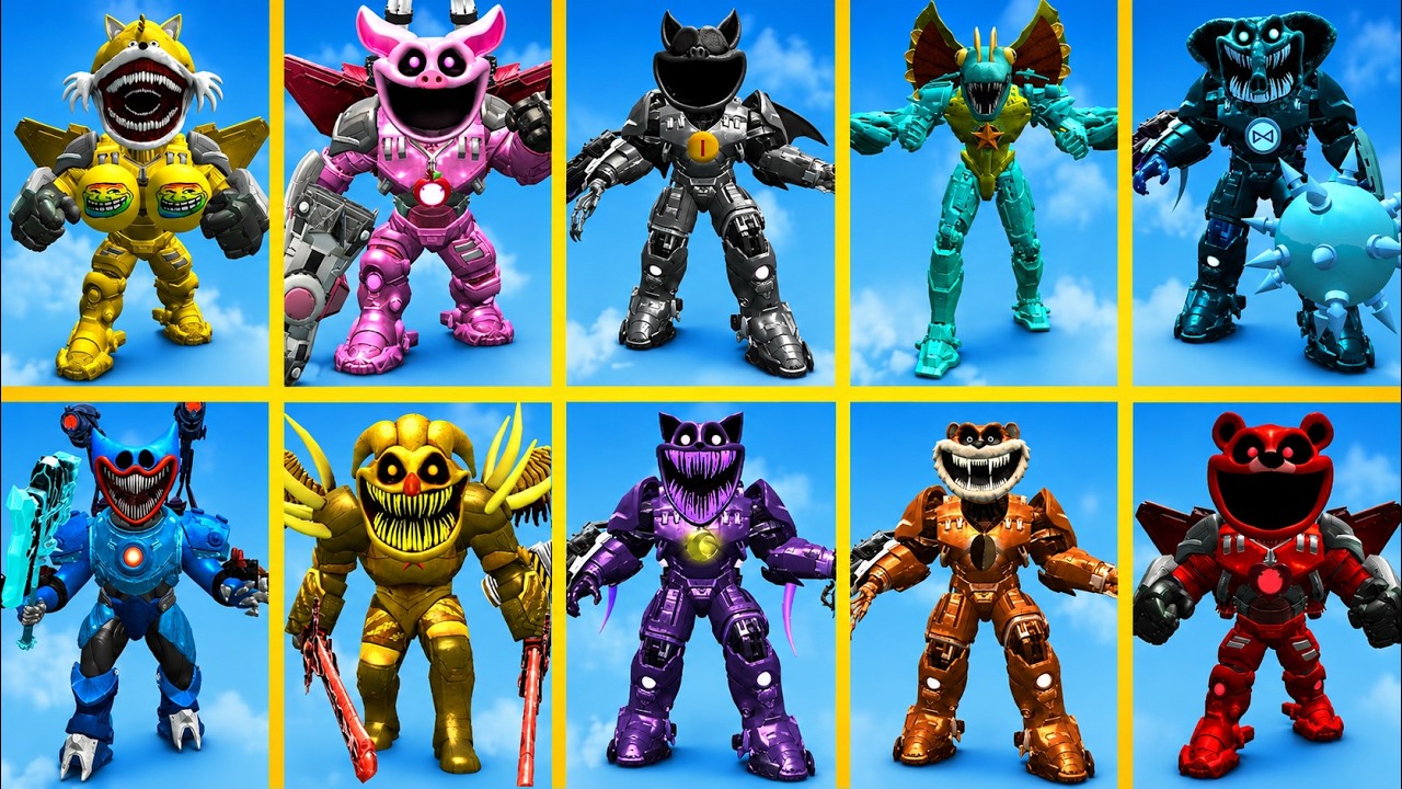 NEW EVOLUTION OF MECHA TITAN TIGER VS MECHA TITAN BIG BATNAP POPPY PLAYTIME in Garry's Mod
