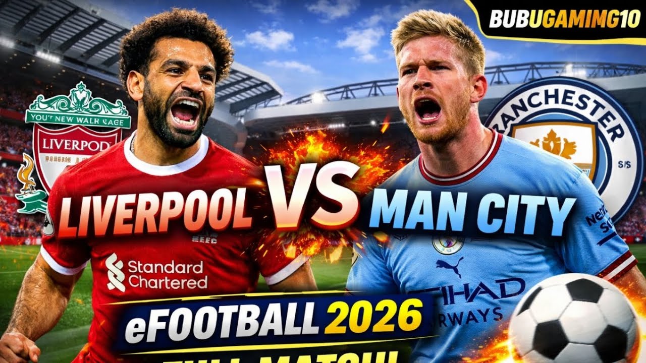 Liverpool vs Man City 🔥 Full Match | eFootball 2026 Gameplay | BUBUGAMING10
