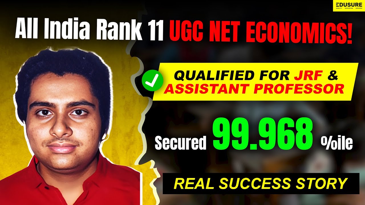 AIR 11 in UGC NET Economics ! Scored 99.96 % | Must-Know Tips & Strategy!