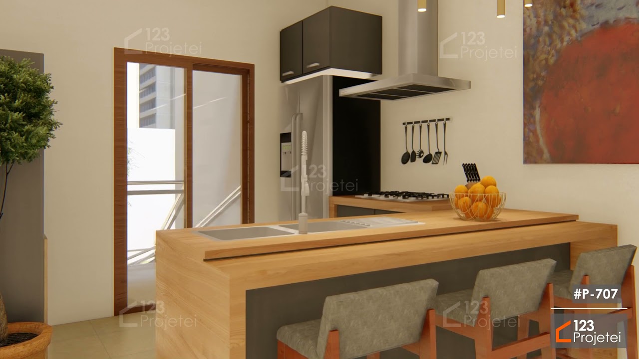 Casa em Terreno Irregular, P&eacute; Direito Alto e Garagem no Subsolo - Projeto Personalizado #707