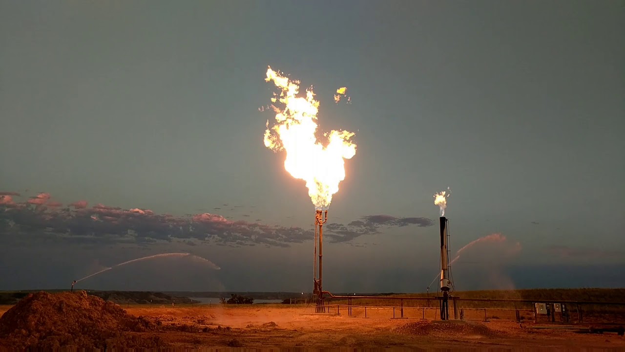 Oil Well Flare in North Dakota