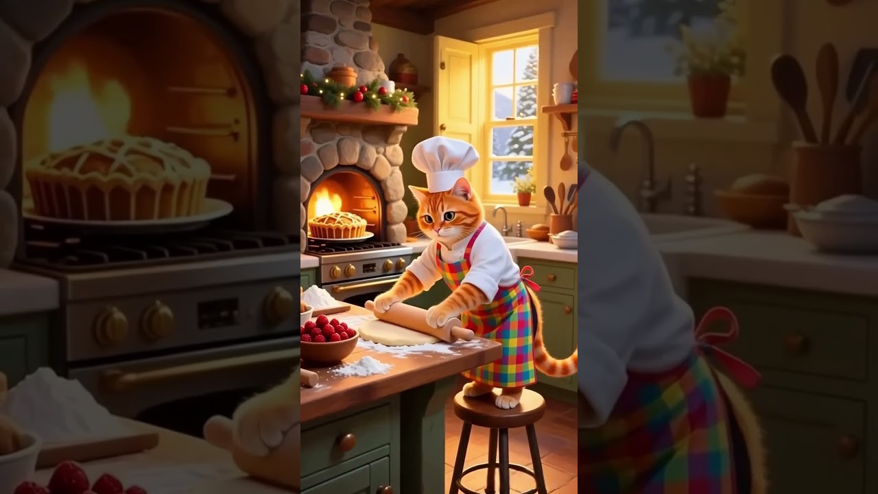 This Holiday Pie-Baking Cat Is Going Viral 