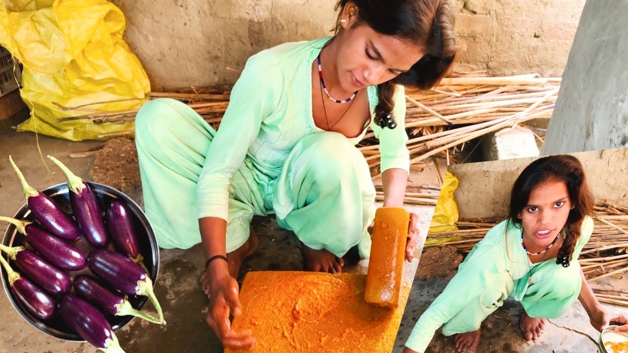 आज बनाया मैंने बैंगन का पास्ता साथ में पानी की रोटी बहुत स्वादिष्ट Punam Kumari Cooking