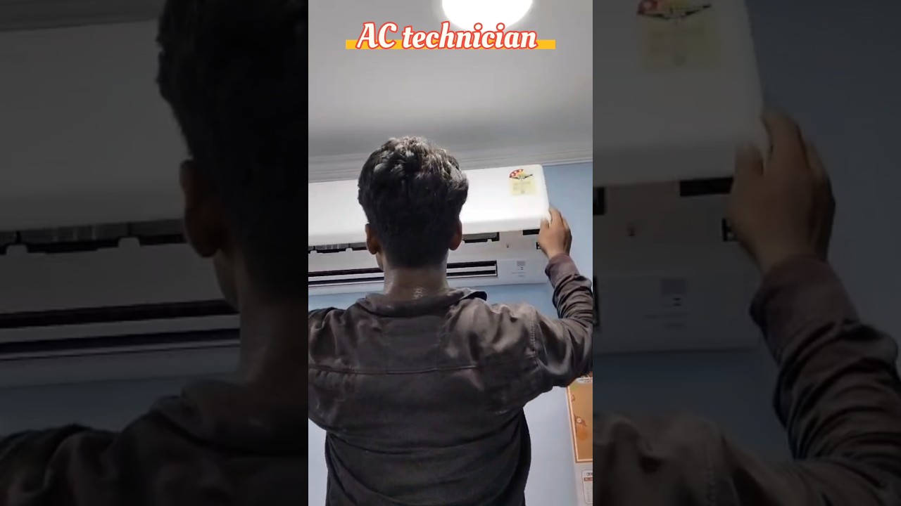 AC technician work 🔧🪛🛠️🌡️