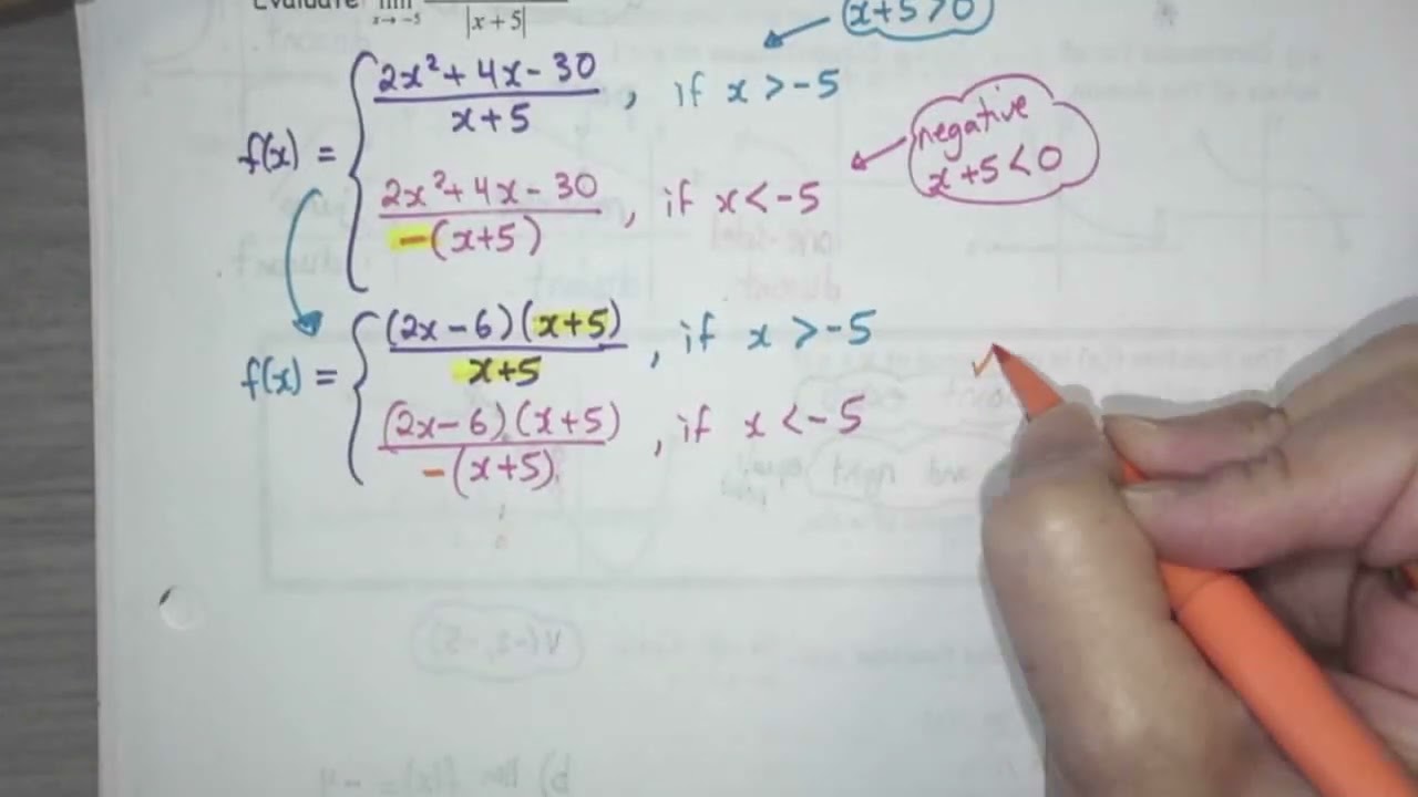 Calculus MCV4U1 1.5 Property of Limits TRY NOW Part 5