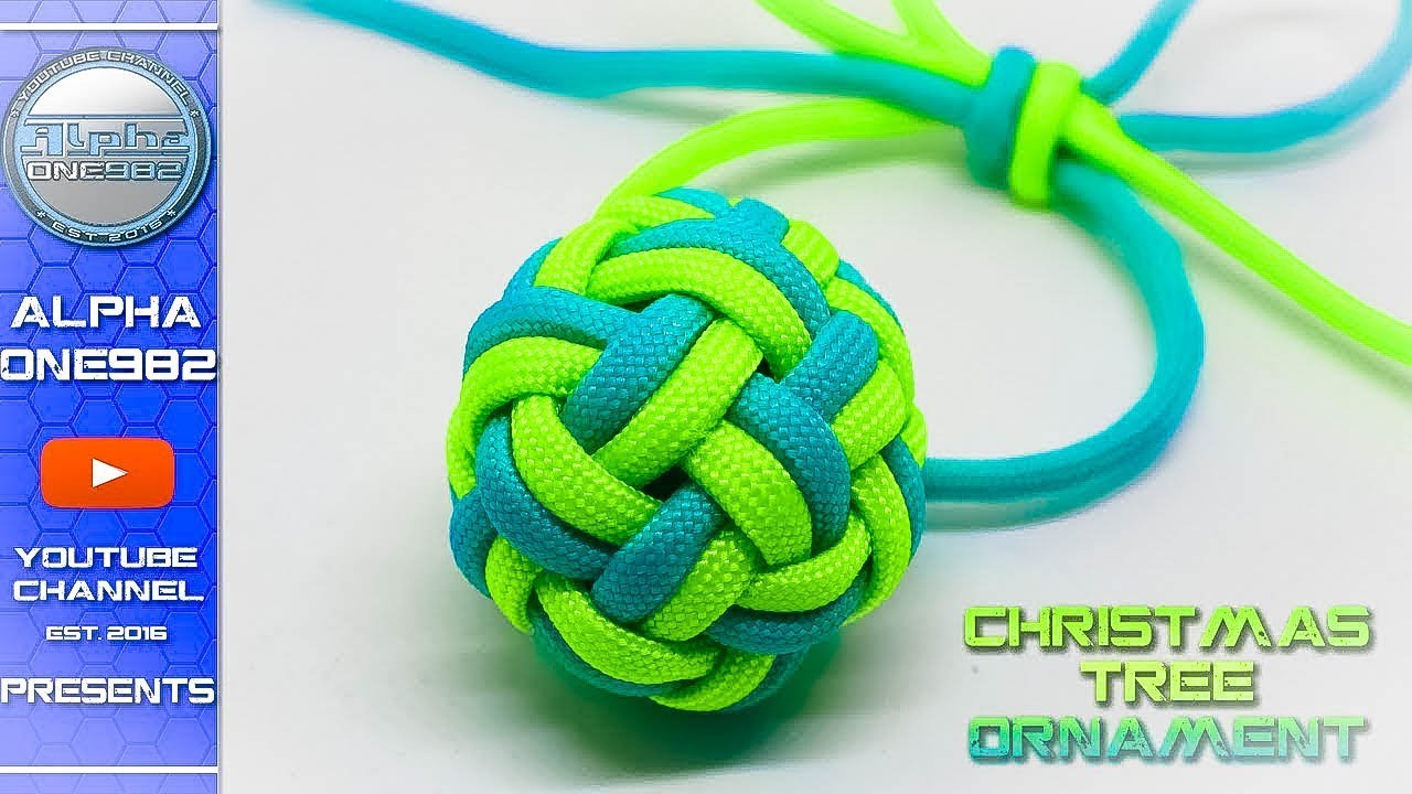 Amazing Christmas Ornaments How to make Paracord Double Globe Knot Tutorial DIY