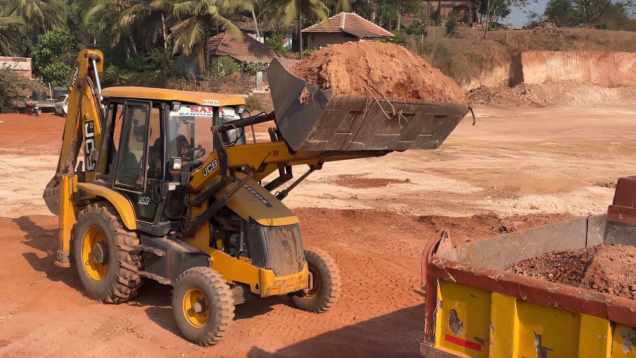 JCB vs Heavy Soil👌😱 | Front Bucket Loading Action 🔥| Operating Skills👍|