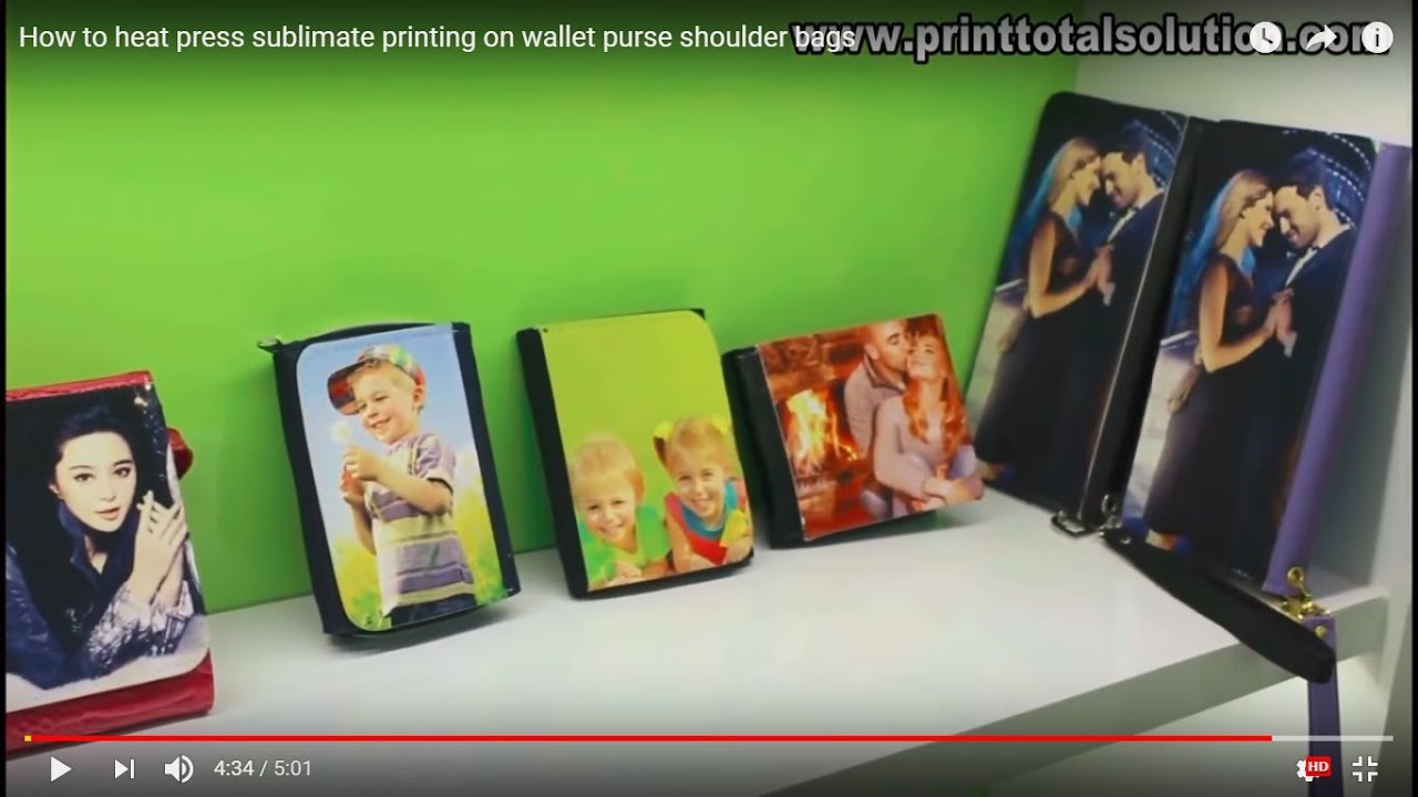 Subli-Mate&reg; How to sublimation heat press printing on polyester wallet purse shoulder bags