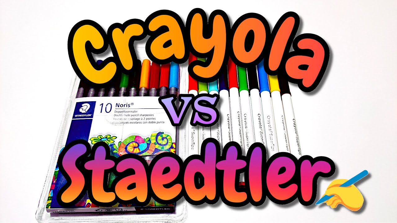 CRAYOLA SUPERTIPS vs STAEDTLER NORIS CLUB 320 ❃ Confronto con Swatches e Scritte Hand Lettering !!!