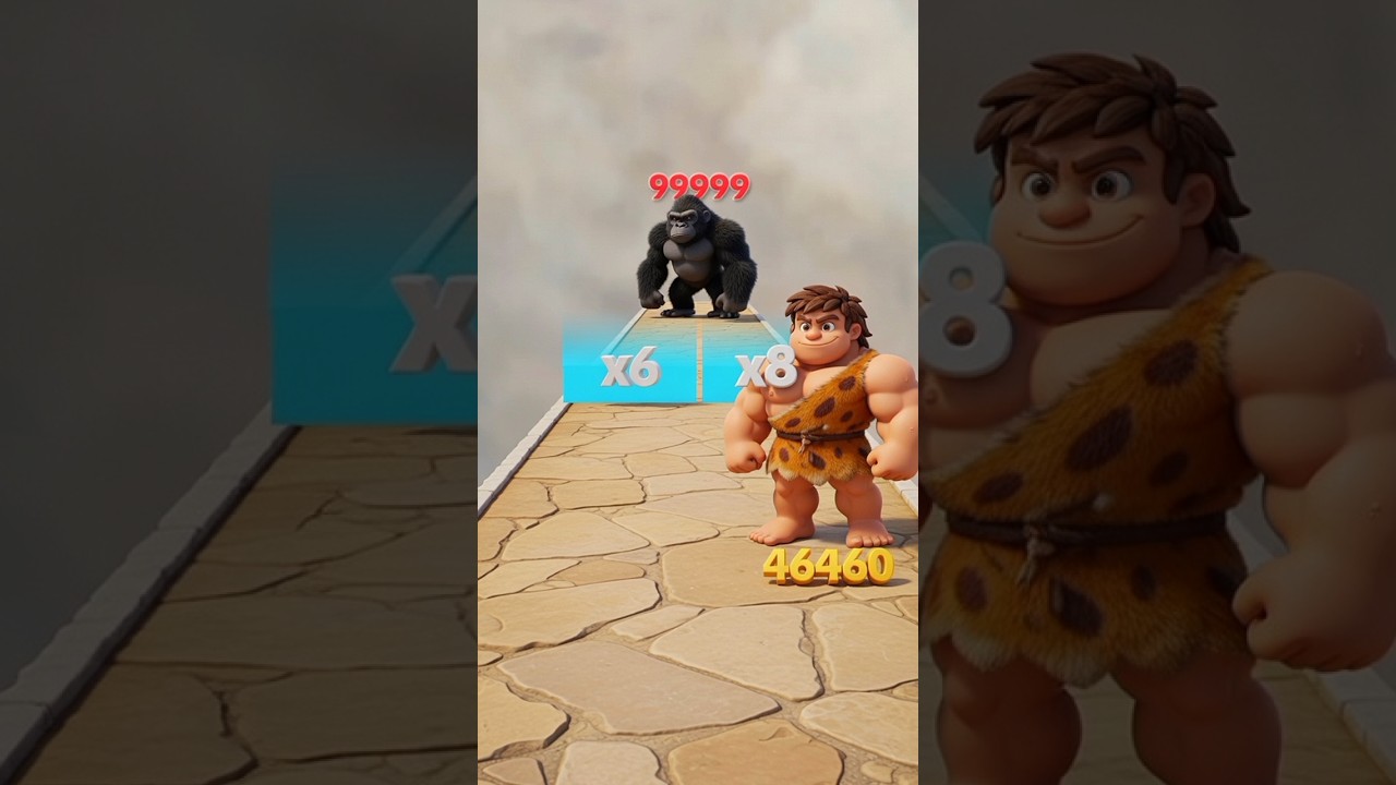 Men vs Gorila iQ #shorts