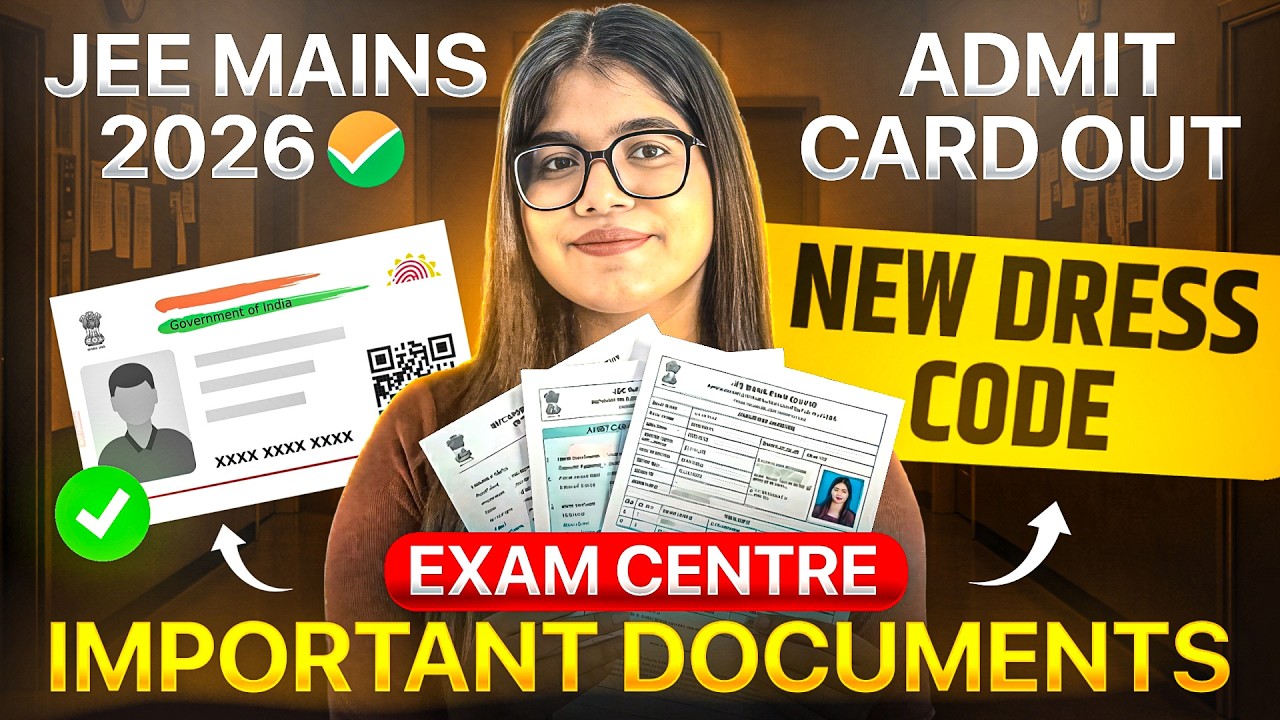 JEE Mains 2026: Important Checklist for Exam Day🔥 Don’t Miss This