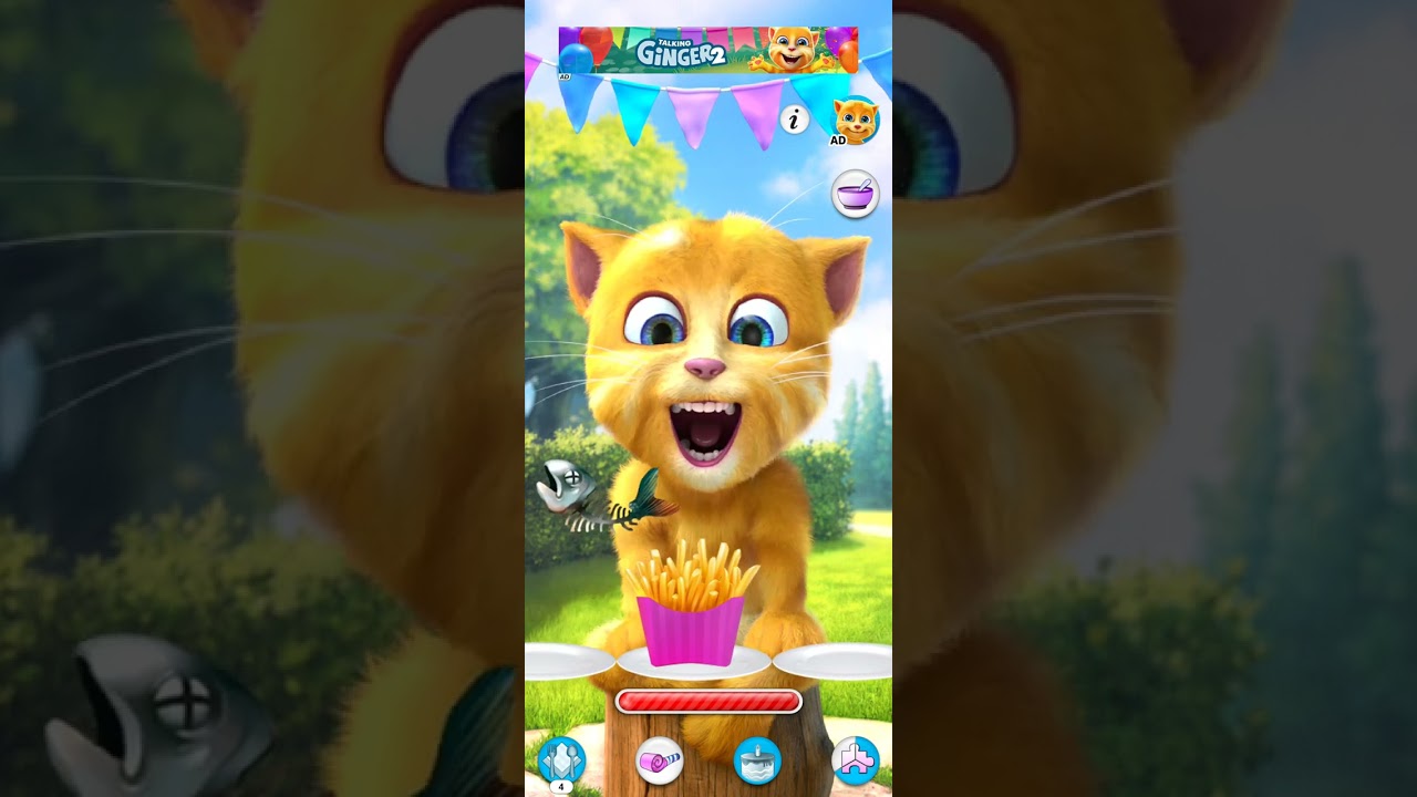 My Talking Ginger 2 eating foods games