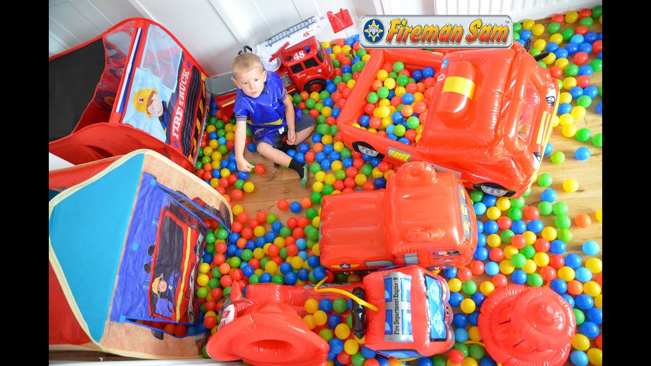 Giant Fireman Ball Pit Fireman Sam Inflatable Fire Engine Feuerwehrmann Sam Show