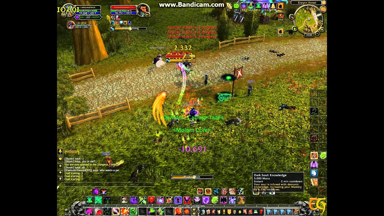 WoW MoP Duels Demo Warlock vs Ele Shaman