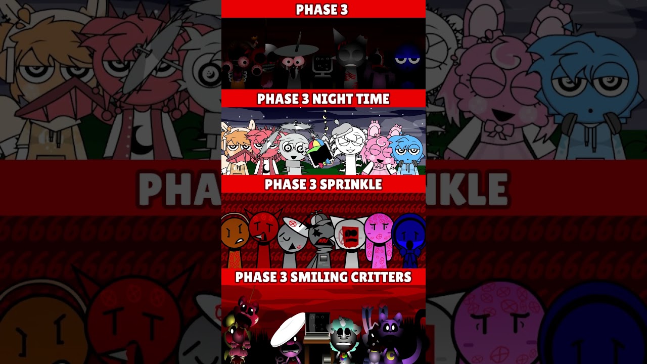 Incredibox Sprunki Phase 3 VS Night Time VS Sprinkle VS Smiling Critters *MIX HORROR VERSION*