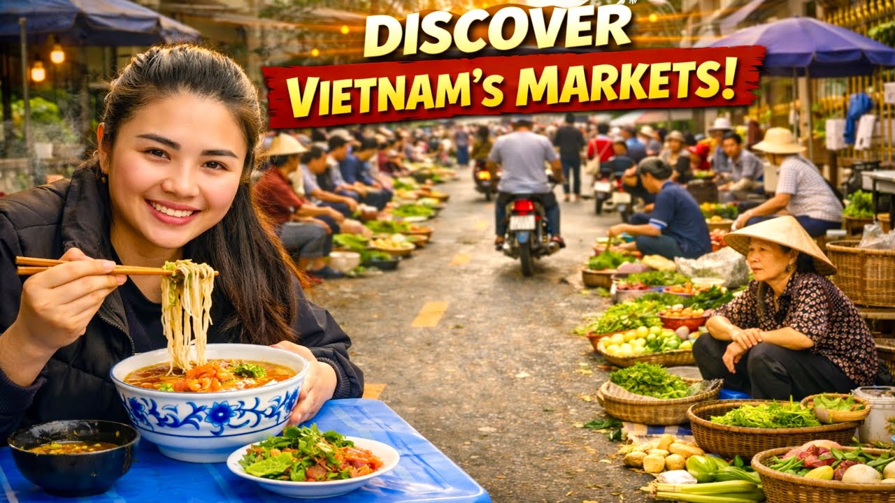 Exploring a Vietnamese Morning Street Market 🇻🇳 | Local Life & Traditional Food