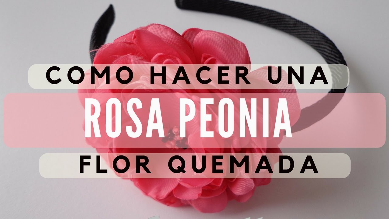 Rosa 🌼peonia, flor quemadaTutorial 1/Silk peony rose